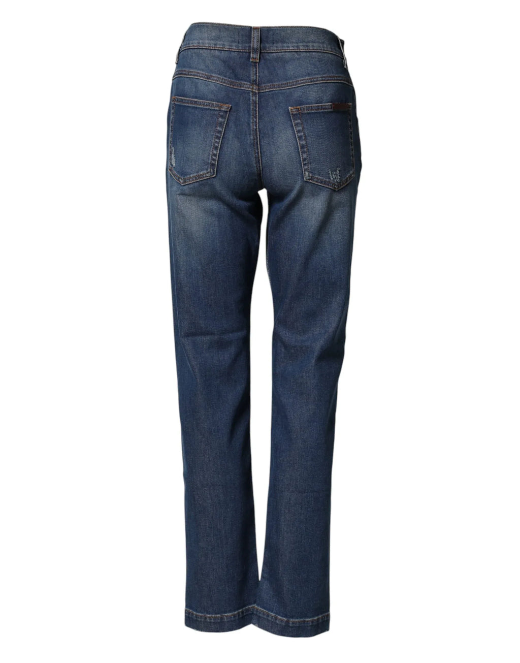 Dolce & Gabbana Blue Floral Embroidered BOYFRIEND Denim Jeans - Zeiniez