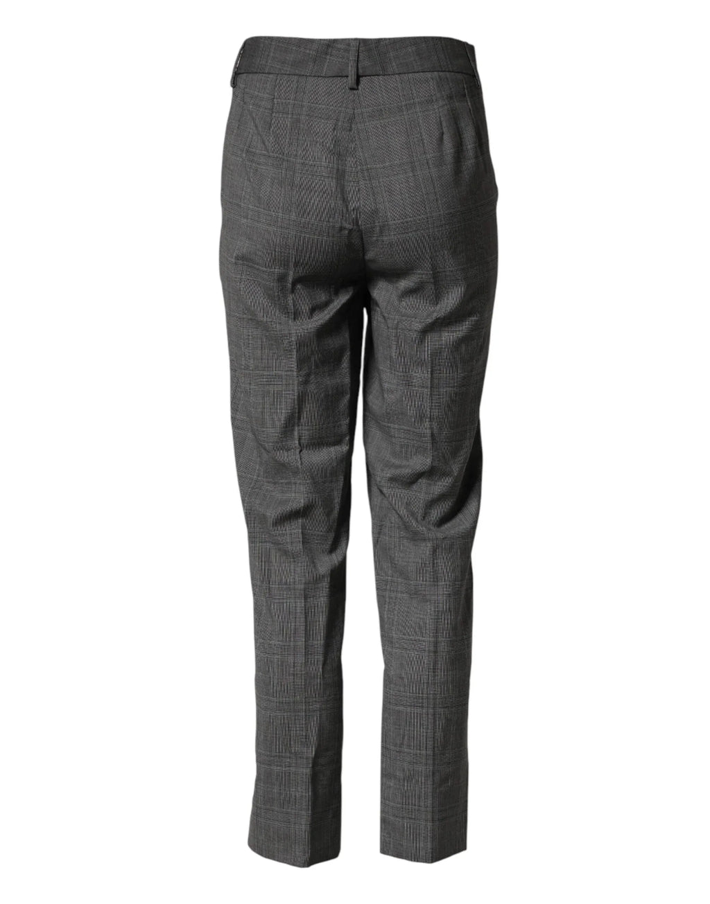 Dolce & Gabbana Dark Gray Check Tartan VirginWool Dress Pants - Zeiniez