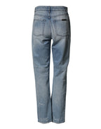 Dolce & Gabbana LightBlue Ripped Washed BOYFRIEND Denim Jeans - Zeiniez