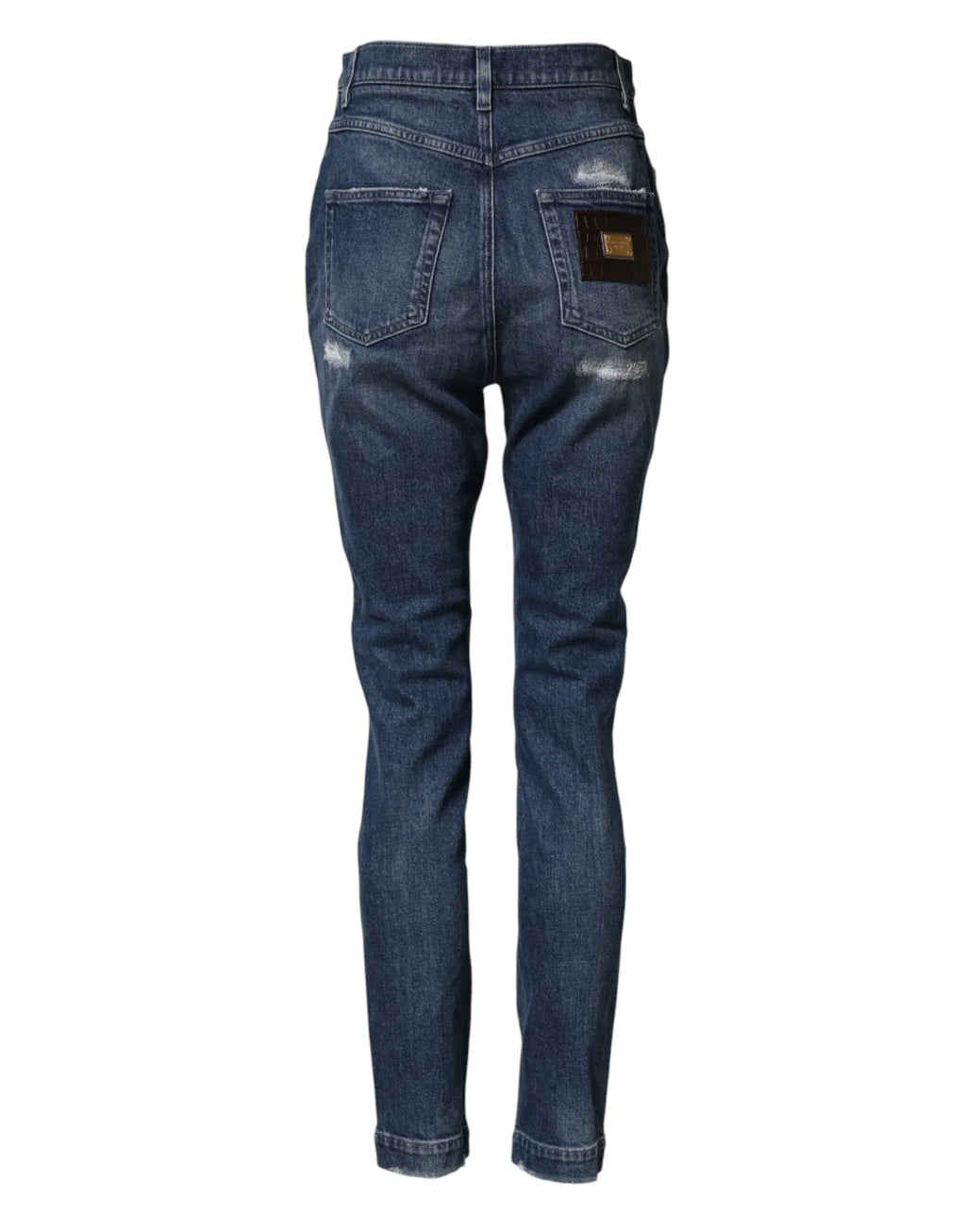 Dolce & Gabbana Blue Distressed Washed Logo GRACE Denim Jeans - Zeiniez