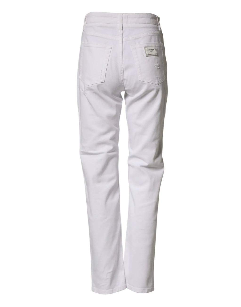 Dolce & Gabbana White Distressed Cotton BOYFRIEND Denim Jeans - Zeiniez