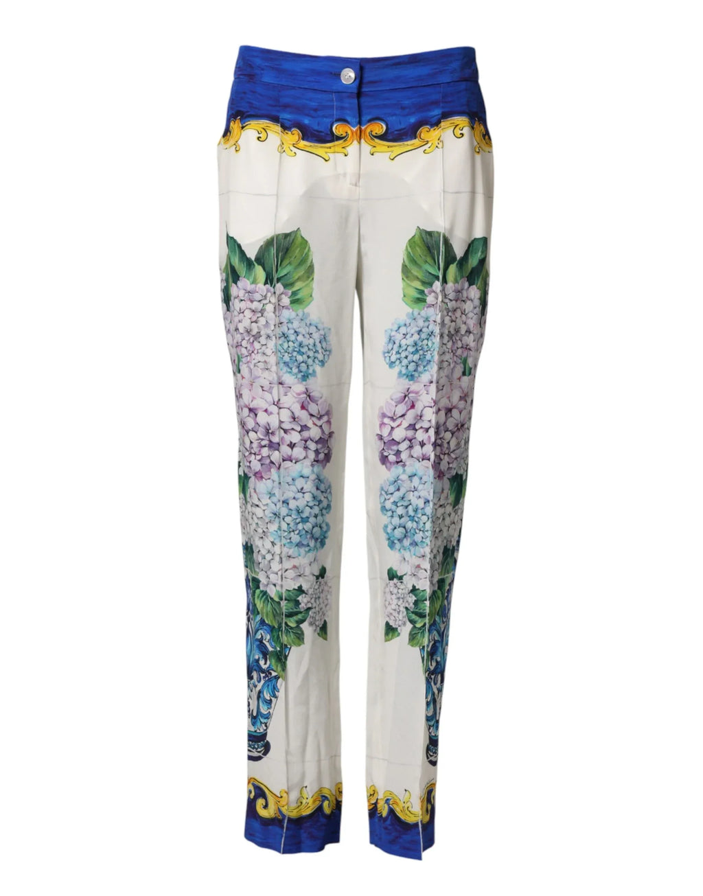 Dolce & Gabbana Multicolor Floral Pattern Straight Leg Pants - Zeiniez