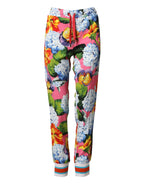 Dolce & Gabbana Multicolor Floral Mid Waist Jogger Pants - Zeiniez