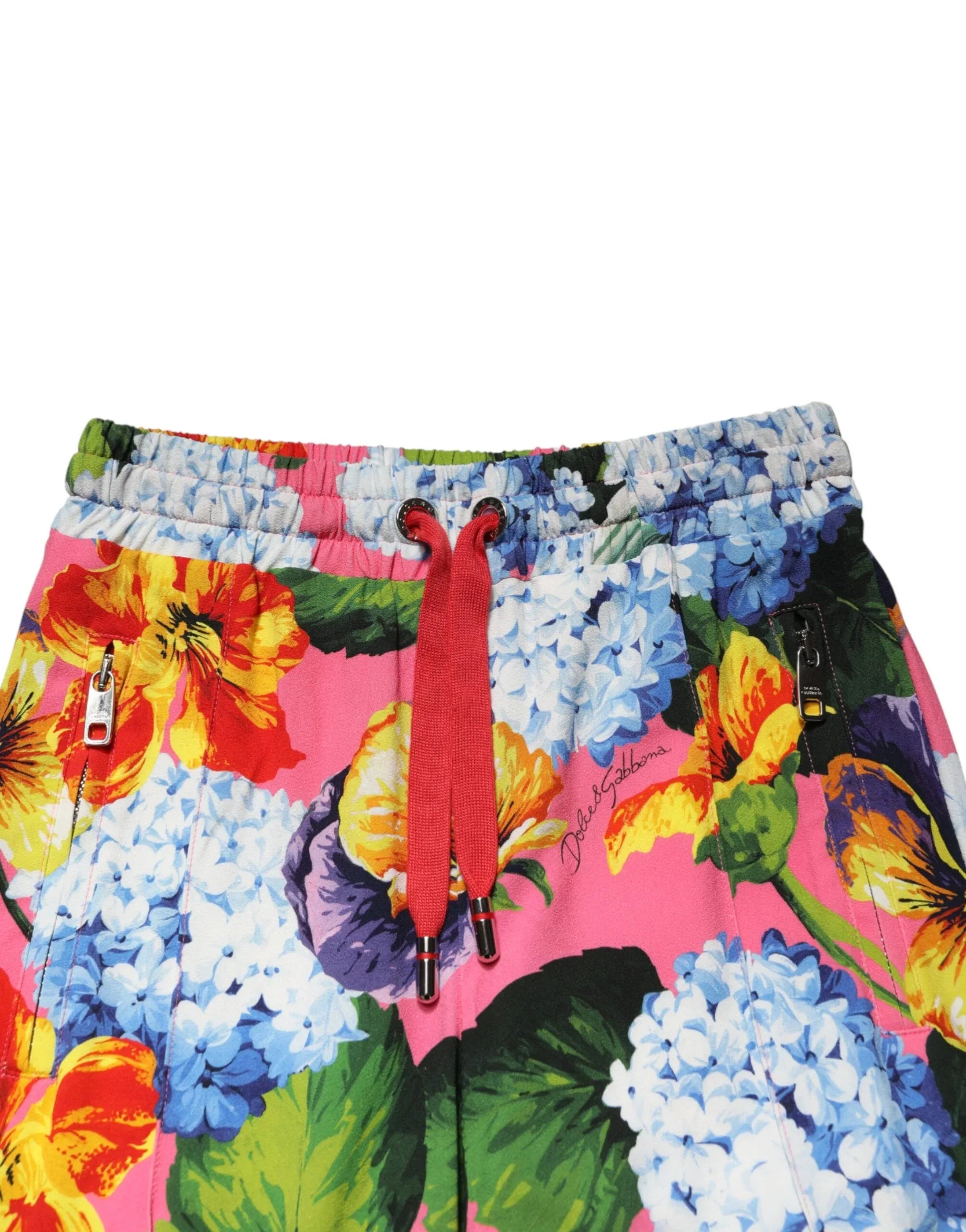 Dolce & Gabbana Multicolor Floral Mid Waist Jogger Pants - Zeiniez