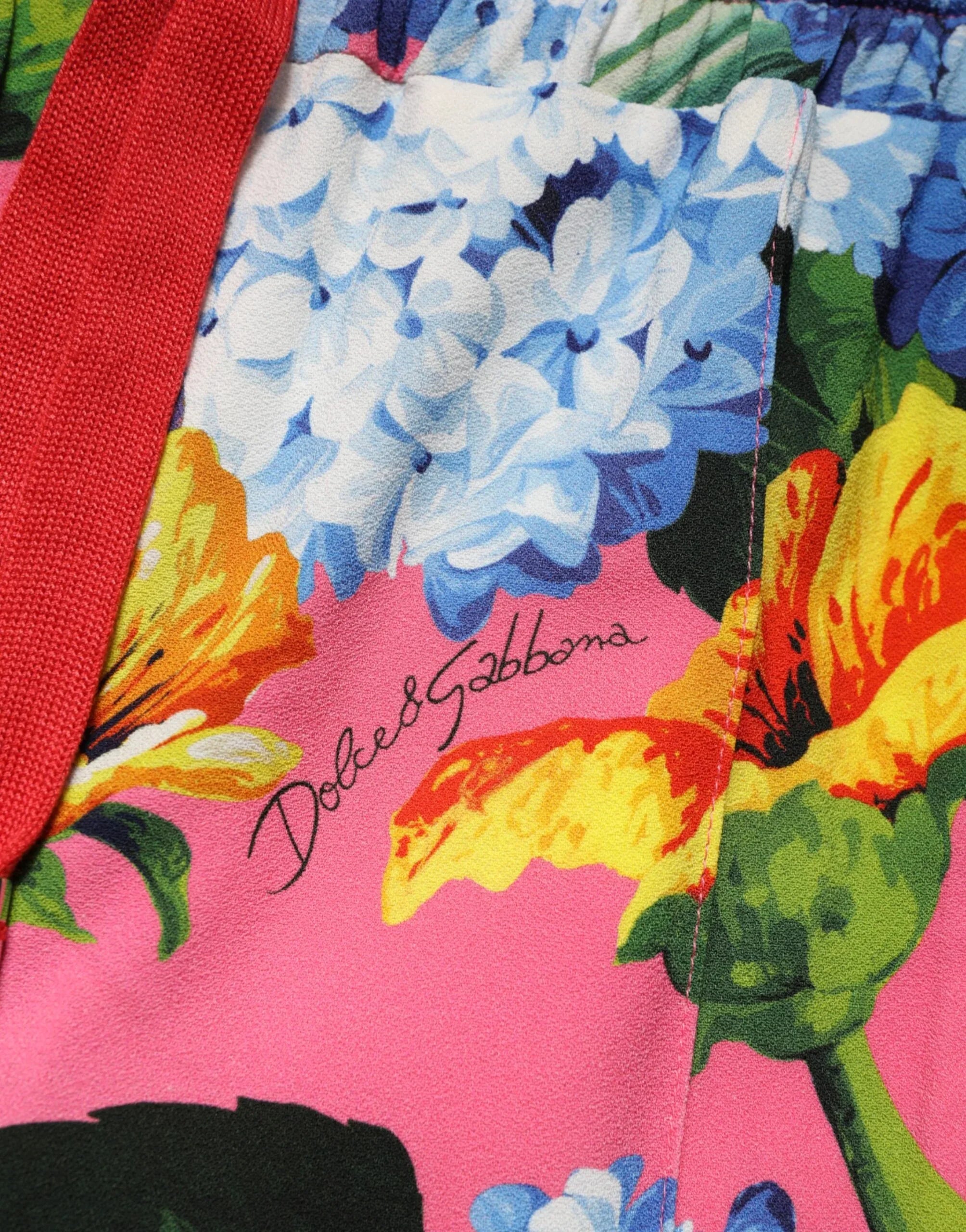 Dolce & Gabbana Multicolor Floral Mid Waist Jogger Pants - Zeiniez