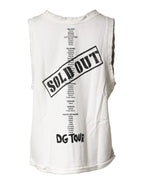 Dolce & Gabbana White Graphic CrewNeck Sleeveless Tank T-shirt - Zeiniez