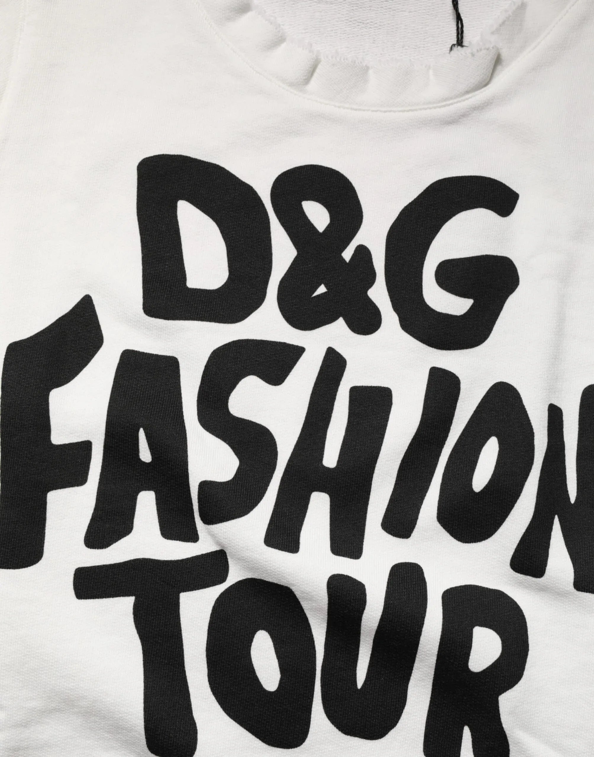 Dolce & Gabbana White Graphic CrewNeck Sleeveless Tank T-shirt - Zeiniez