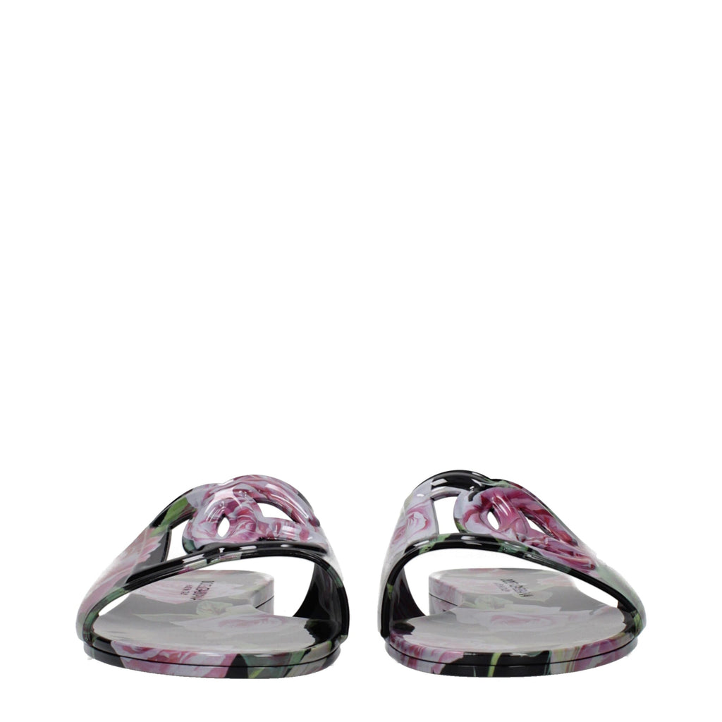 Dolce & Gabbana Black Cotton Slippers