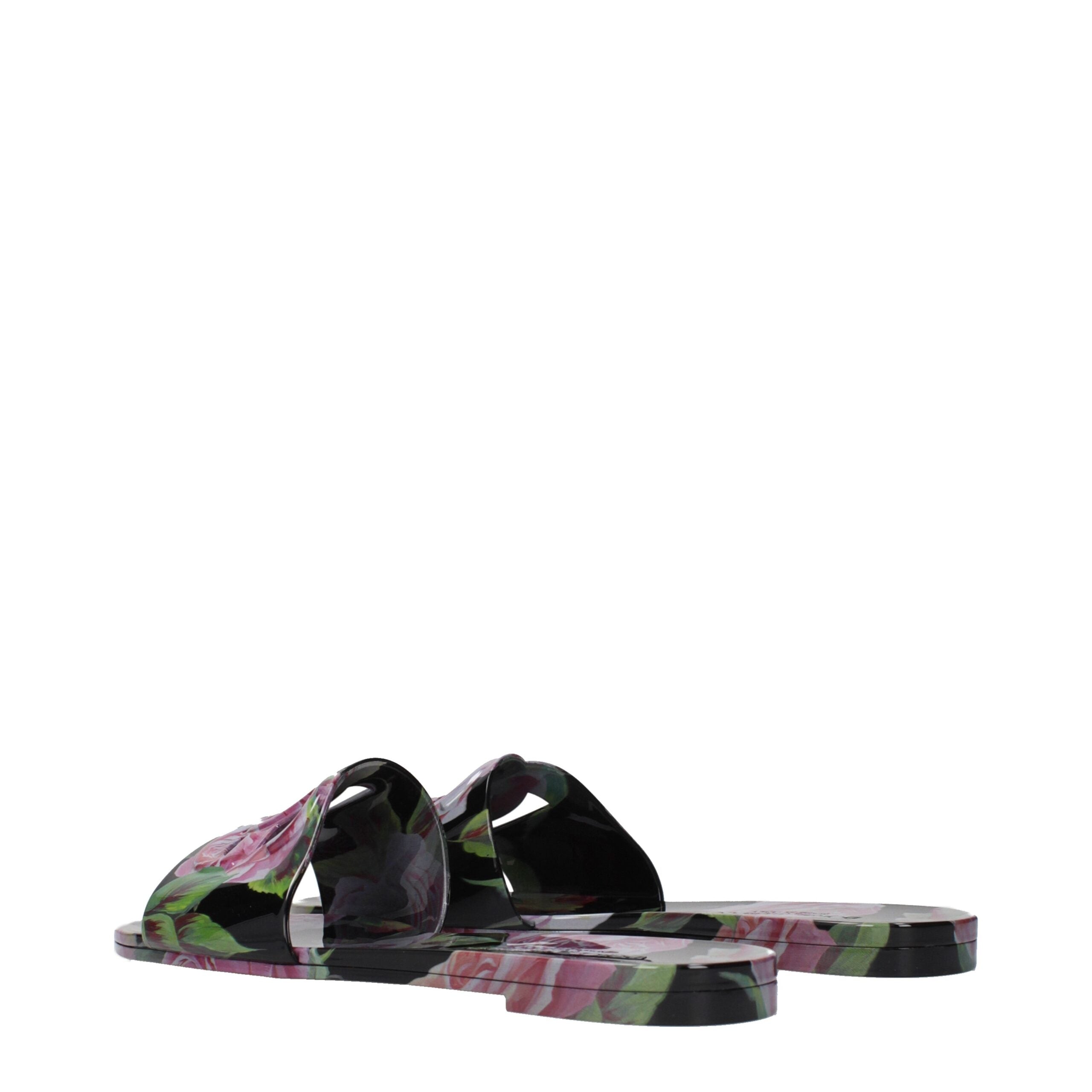 Dolce & Gabbana Black Cotton Slippers