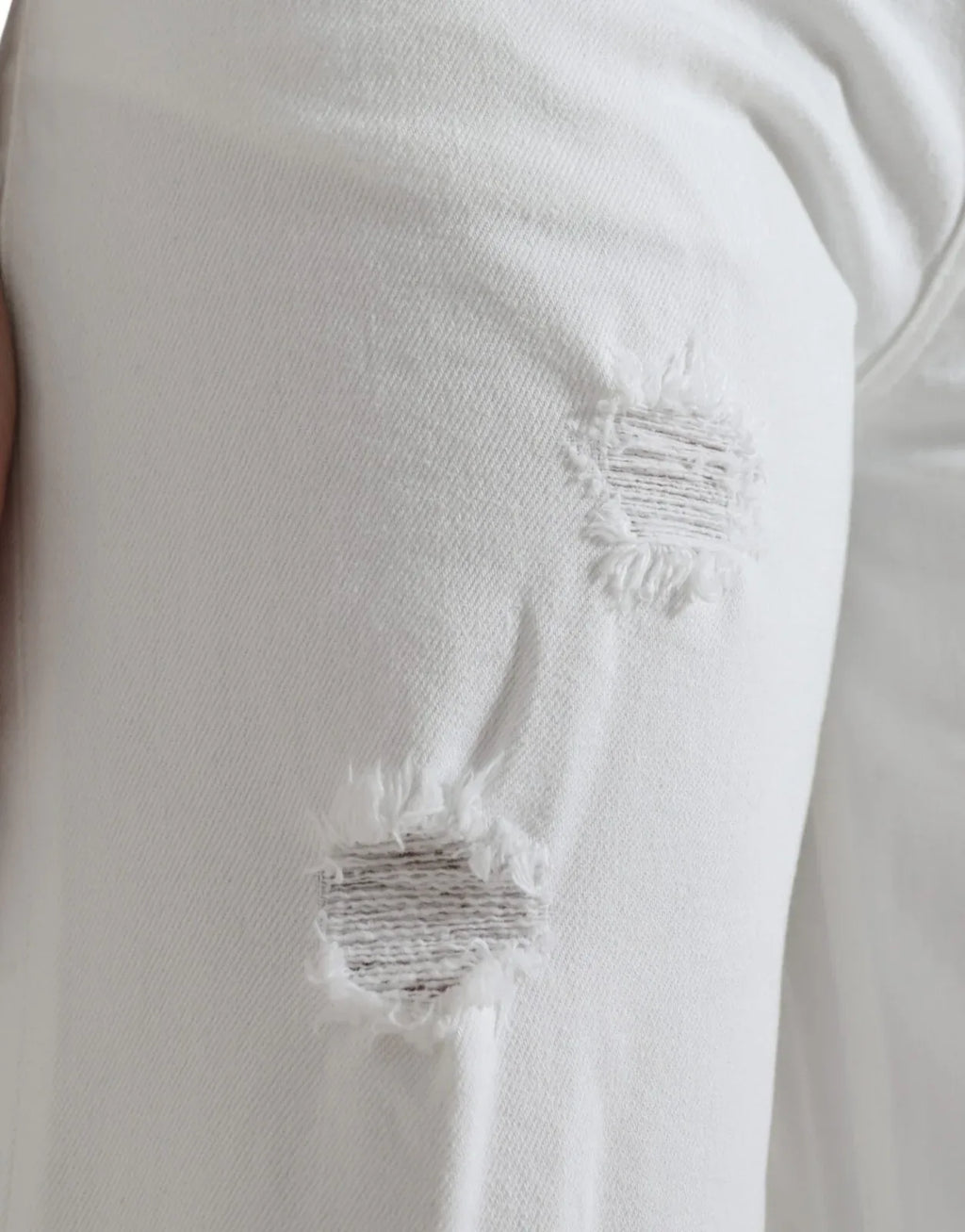 Dolce & Gabbana Wide Leg White Cotton Cropped Denim Jeans - Zeiniez