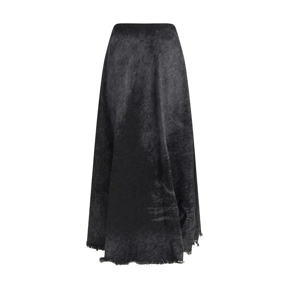 Diesel Black Cotton Long Skirt - Zeiniez