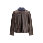 Marni Brown Leather Jacket Marni