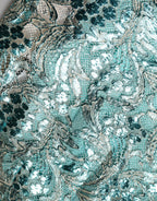 Dolce & Gabbana Blue Floral Brocade High Waist Mini Skirt - Zeiniez