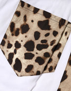 Dolce & Gabbana White Cotton High Waist Bermuda Mini Shorts - Zeiniez