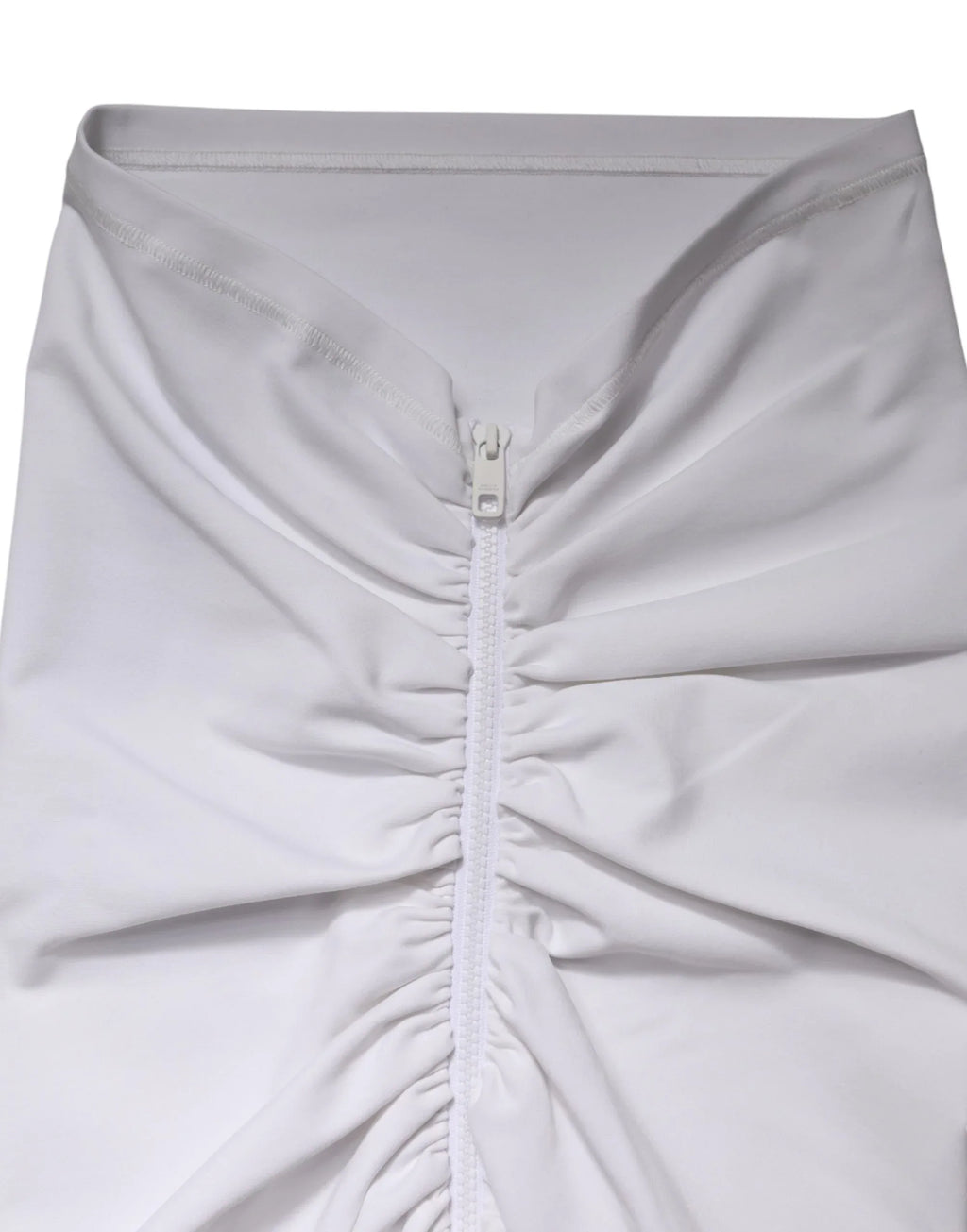 Dolce & Gabbana White Viscose Pencil Cut High Waist Mini Skirt - Zeiniez