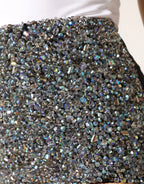 Dolce & Gabbana Multicolor Embellished High Waist Hot Pants Shorts - Zeiniez