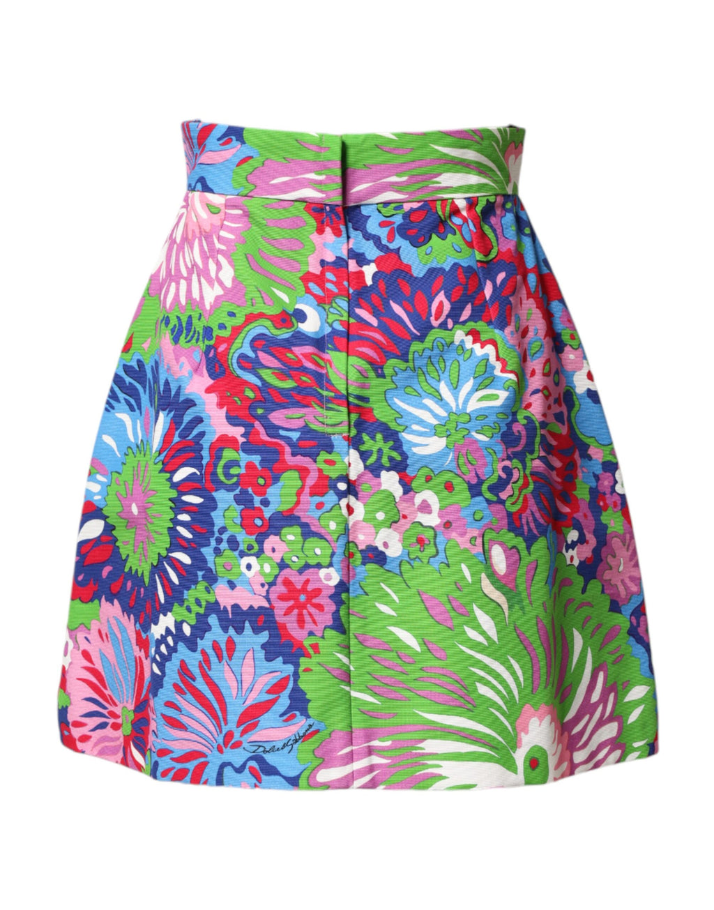 Dolce & Gabbana Multicolor Floral Buttoned High Waist Mini Shorts