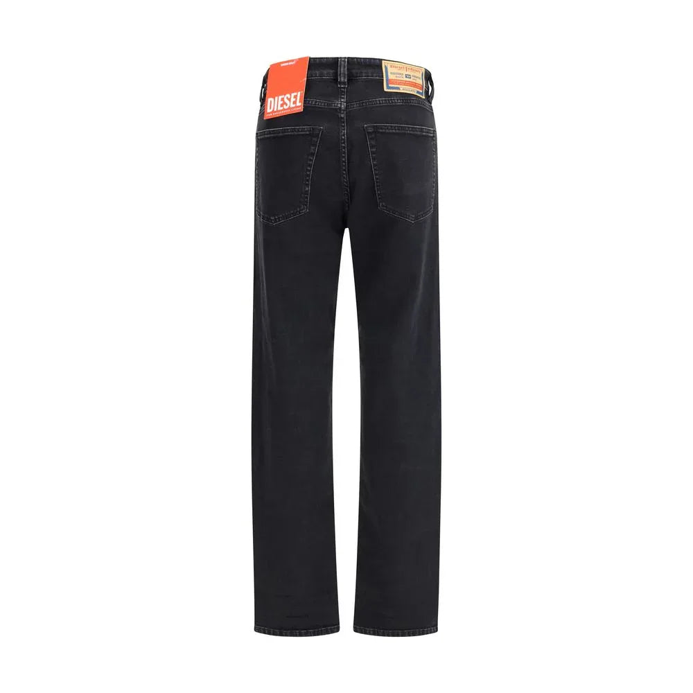 Diesel Black Cotton Relaxed Fit Jeans - Zeiniez