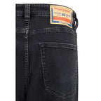 Diesel Black Cotton Relaxed Fit Jeans - Zeiniez