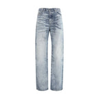 Diesel Blue Cotton Straight-Leg Jeans - Zeiniez