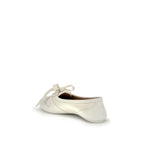 Gianvito Rossi White Calf Leather Bos Taurus Ballet Flats - Zeiniez