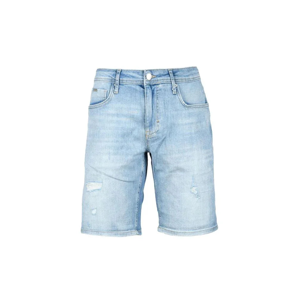 Antony Morato Blue Cotton Bermuda Shorts - Zeiniez