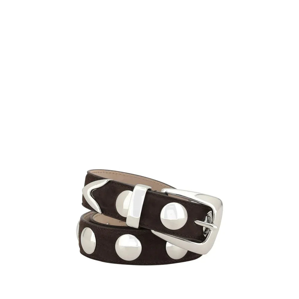 Khaite Brown Calf Leather Bos Taurus Regular Belt - Zeiniez