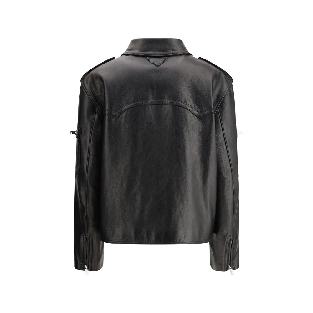 Prada Black Leather Jacket Prada