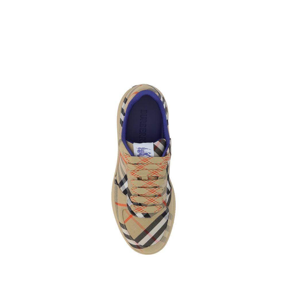 Burberry Beige Polyester Low Top Sneakers Burberry