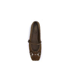 Gucci Brown Goatskin Ballet Flats - Zeiniez
