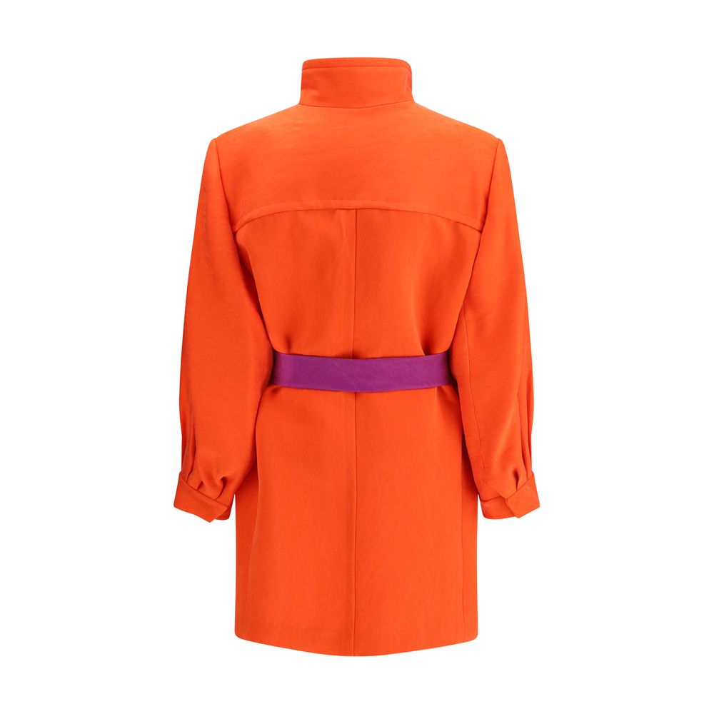 Saint Laurent Orange Silk Coat Saint Laurent
