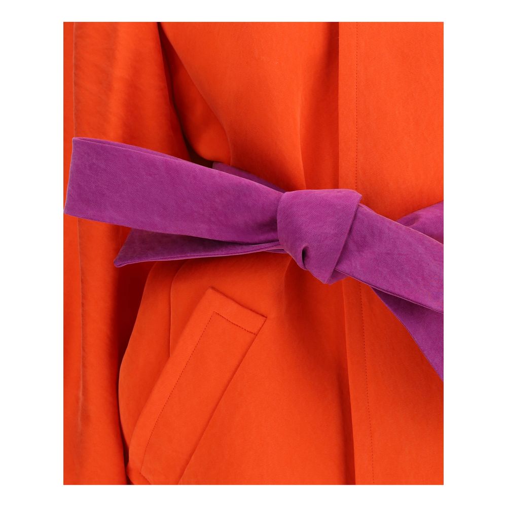 Saint Laurent Orange Silk Coat Saint Laurent