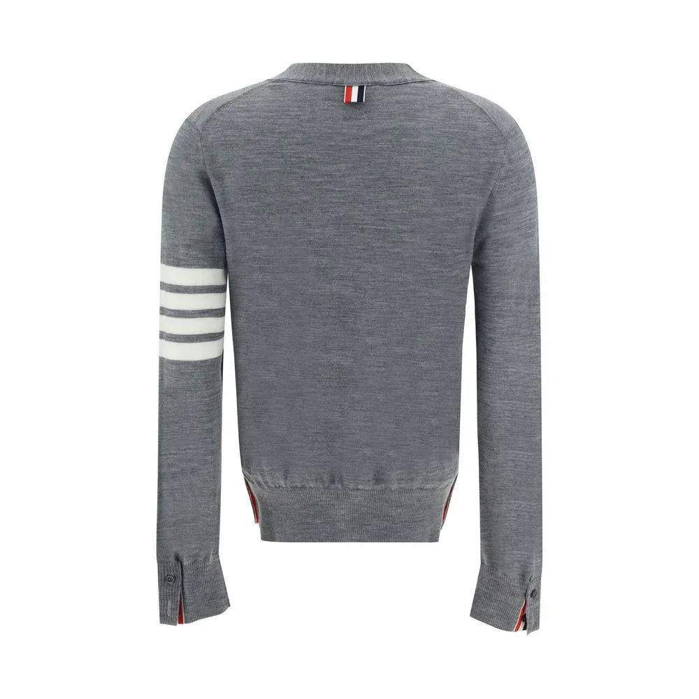 Thom Browne Gray Merino Wool Polo Shirt - Zeiniez
