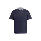 Brunello Cucinelli Blue Cotton T-Shirt - Zeiniez