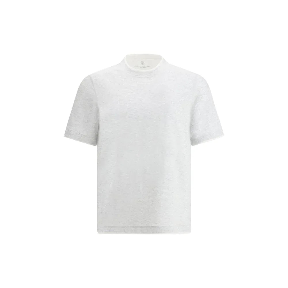 Brunello Cucinelli Gray Cotton T-Shirt - Zeiniez