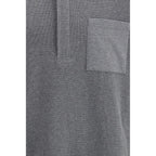 Thom Browne Gray Cotton Polo Shirt