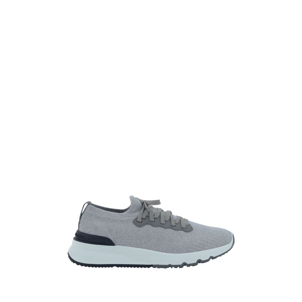 Brunello Cucinelli Gray Rubber Low Top Sneakers Brunello Cucinelli
