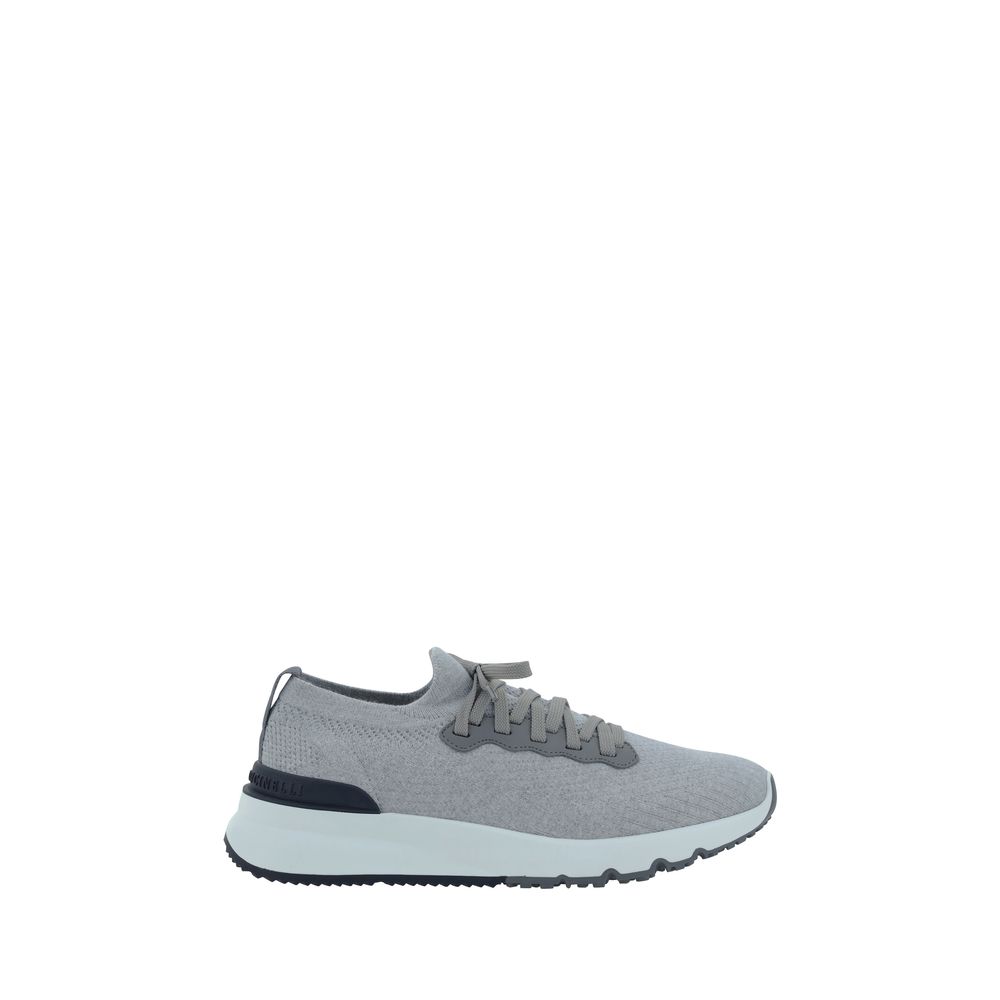 Brunello Cucinelli Gray Rubber Low Top Sneakers Brunello Cucinelli