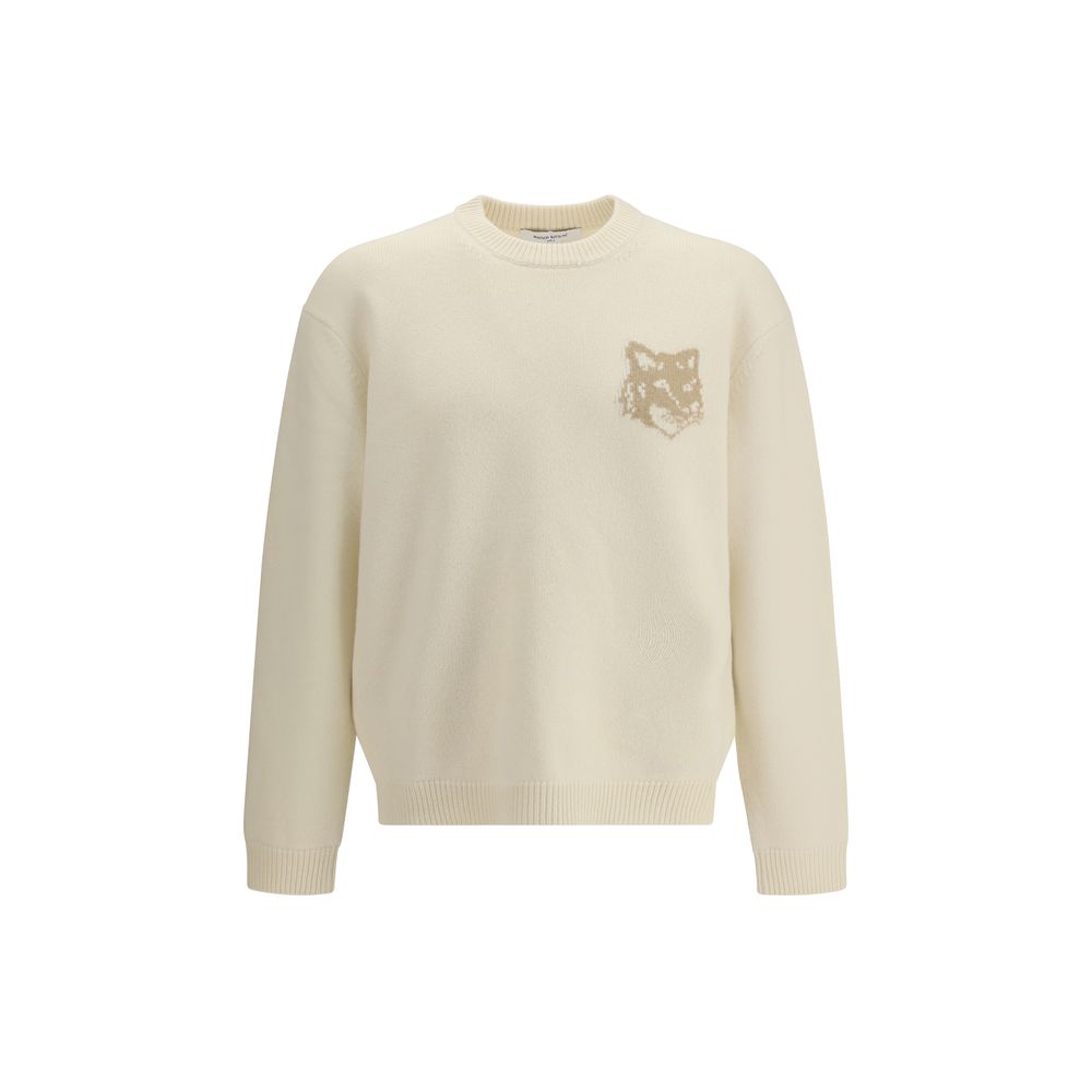 Maison Kitsuné Beige Wool Sweatshirt