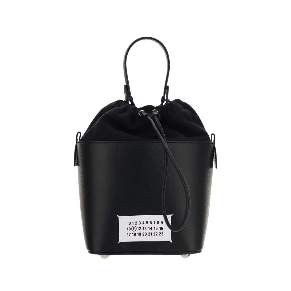 Maison Margiela Black Calf Leather Bos Taurus Shoulder Bag - Zeiniez