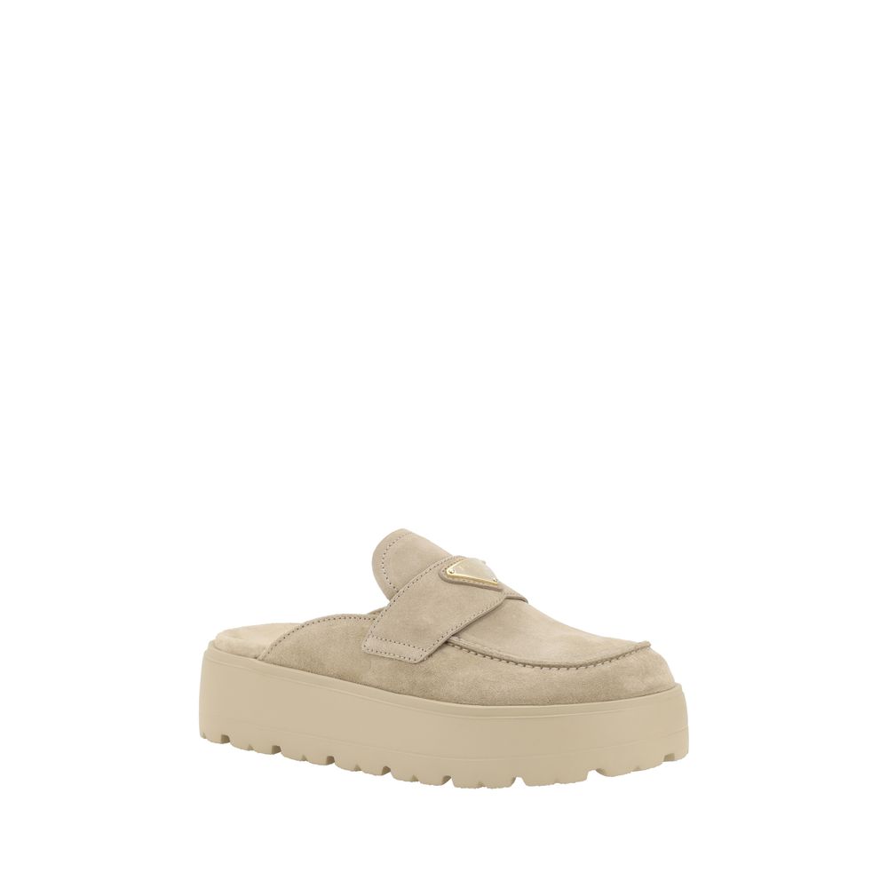 Prada Beige Rubber Platform Loafers - Zeiniez