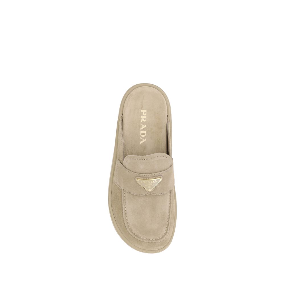 Prada Beige Rubber Platform Loafers - Zeiniez