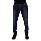 Dolce & Gabbana Blue Washed Cotton Stretch SkinnyDenim Jeans - Zeiniez