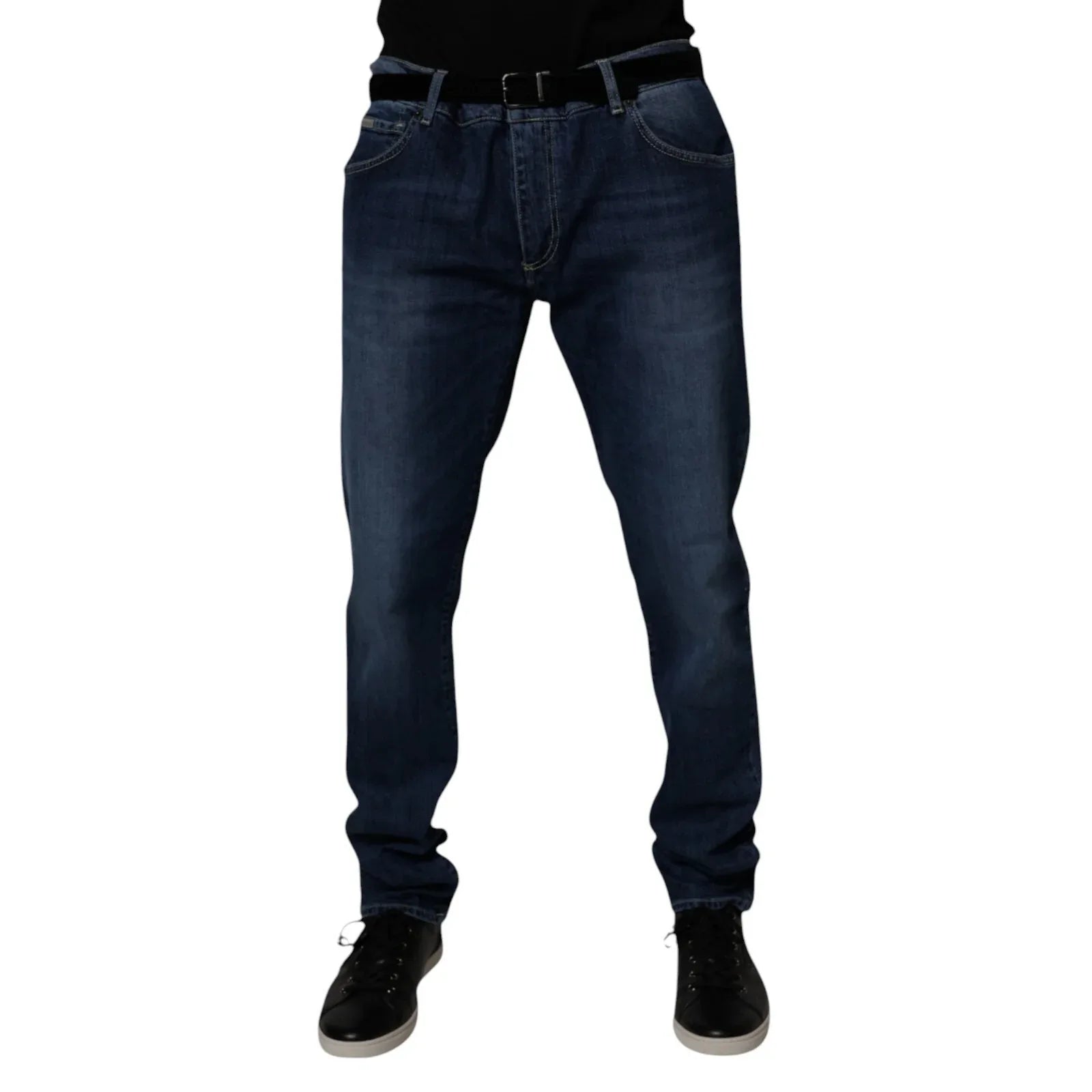 Dolce & Gabbana Blue Washed Cotton Stretch SkinnyDenim Jeans - Zeiniez