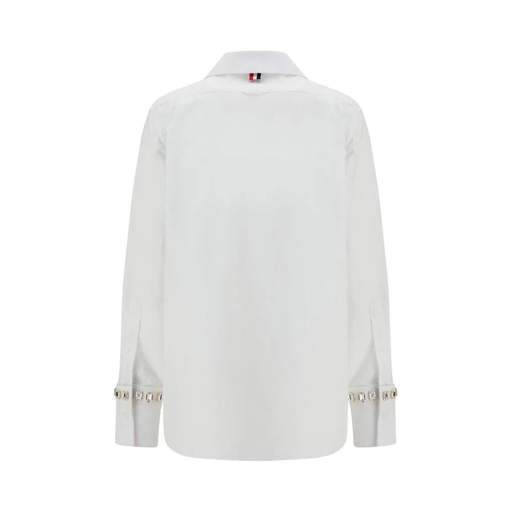 Thom Browne White Cotton Dress Shirt - Zeiniez