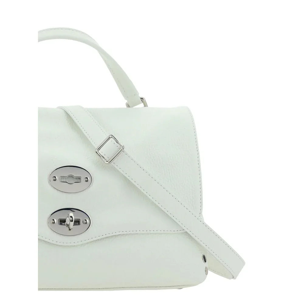 Zanellato White Calf Leather Bos Taurus Shoulder Bag - Zeiniez