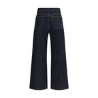 Khaite Blue Cotton Straight-Leg Jeans - Zeiniez