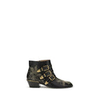 Chloé Black Calf Leather Bos Taurus Lace-Up Boots - Zeiniez