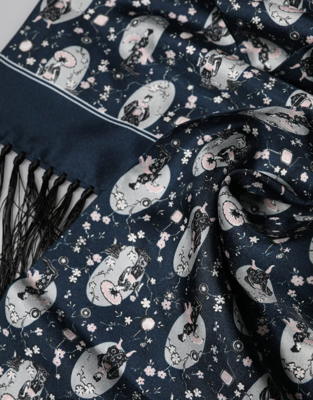 Dolce & Gabbana Navy Blue Silk Neck Wrap Shawl Men Scarf - Zeiniez