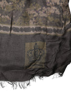 Dolce & Gabbana Brown Camouflage Modal Men Shawl Scarf - Zeiniez